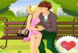العاب قبلات الزوجين في الحديقة